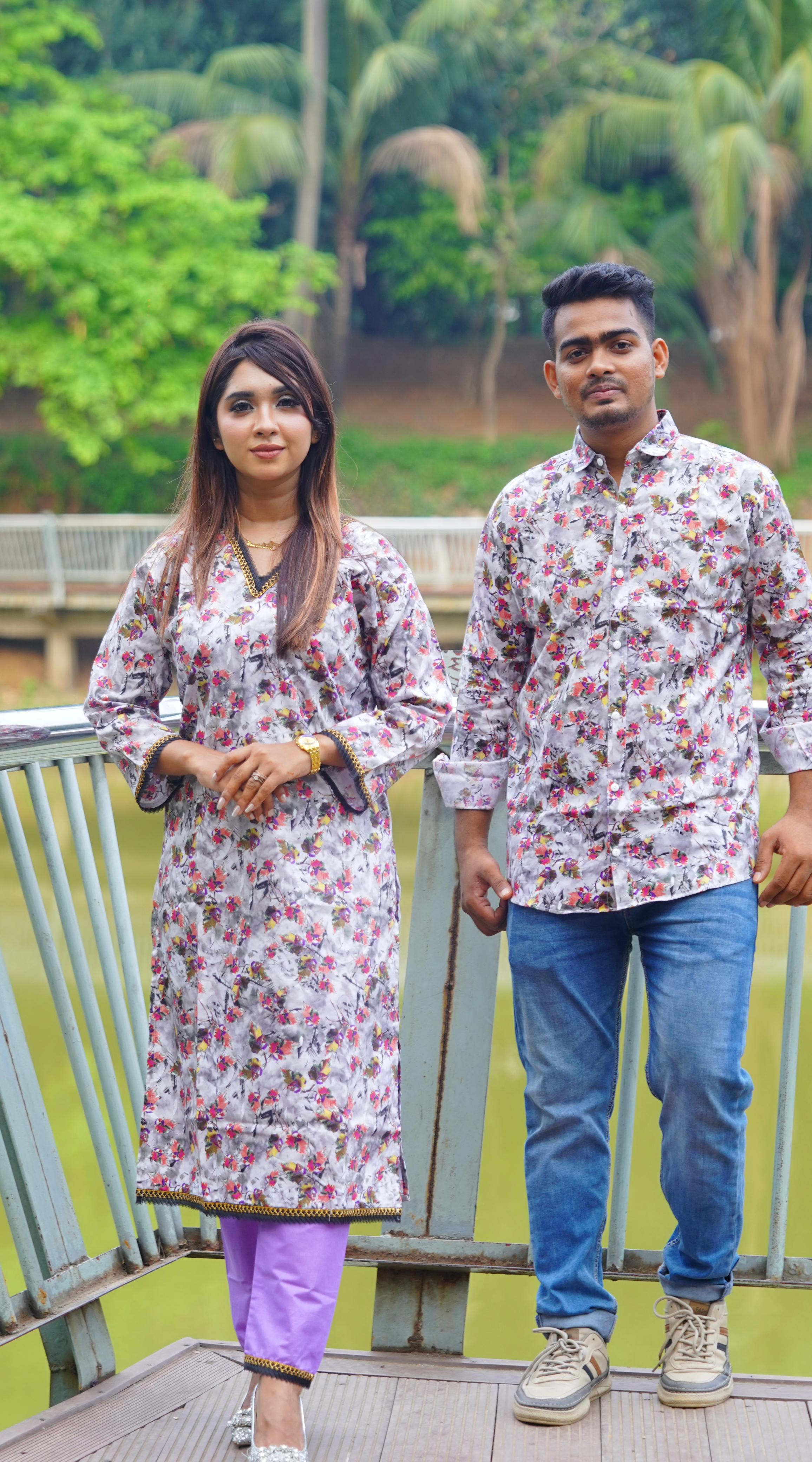 Matching Couple Dress | 2 Pcs and shirt (P-2051)
