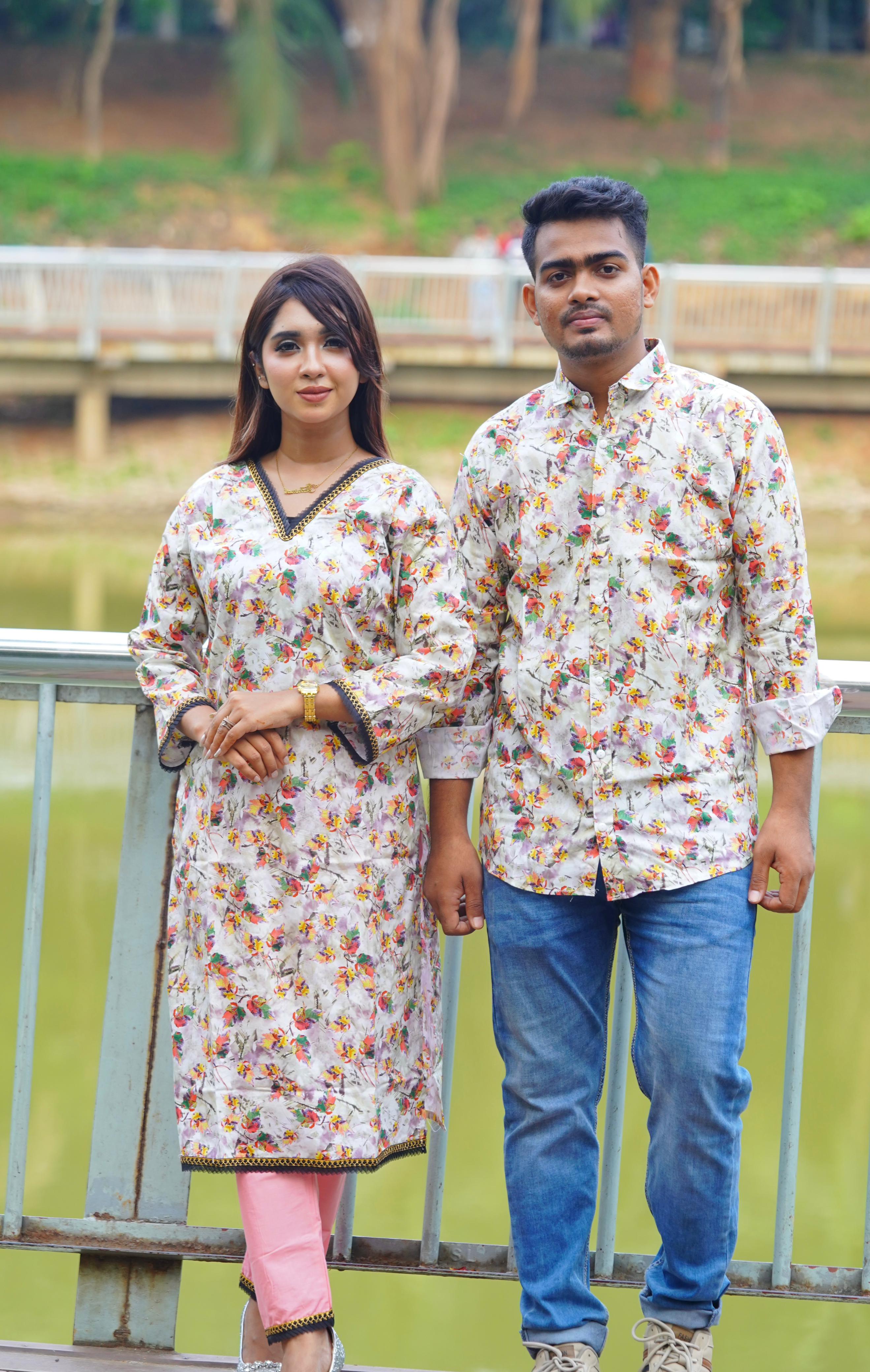 Matching Couple Dress | 2 Pcs and shirt (P-2050)