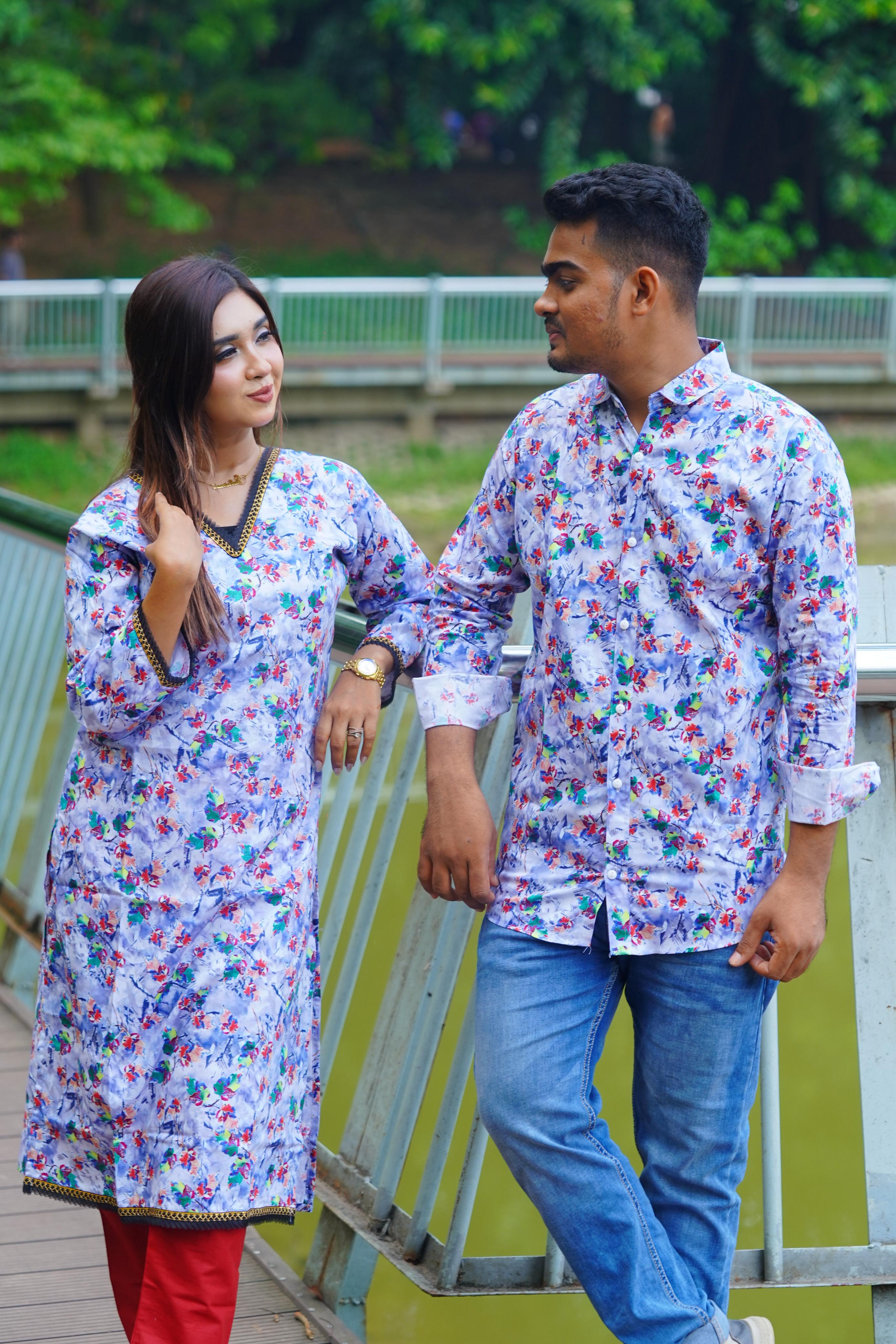 Matching Couple Dress | 2 Pcs and shirt (P-2049)