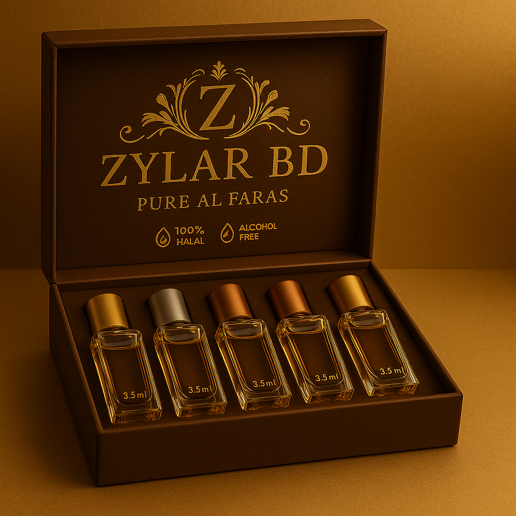আল ফারাস আতর 3.5ml × 5 পিস – প্রিমিয়াম গিফট কম্বো সেট