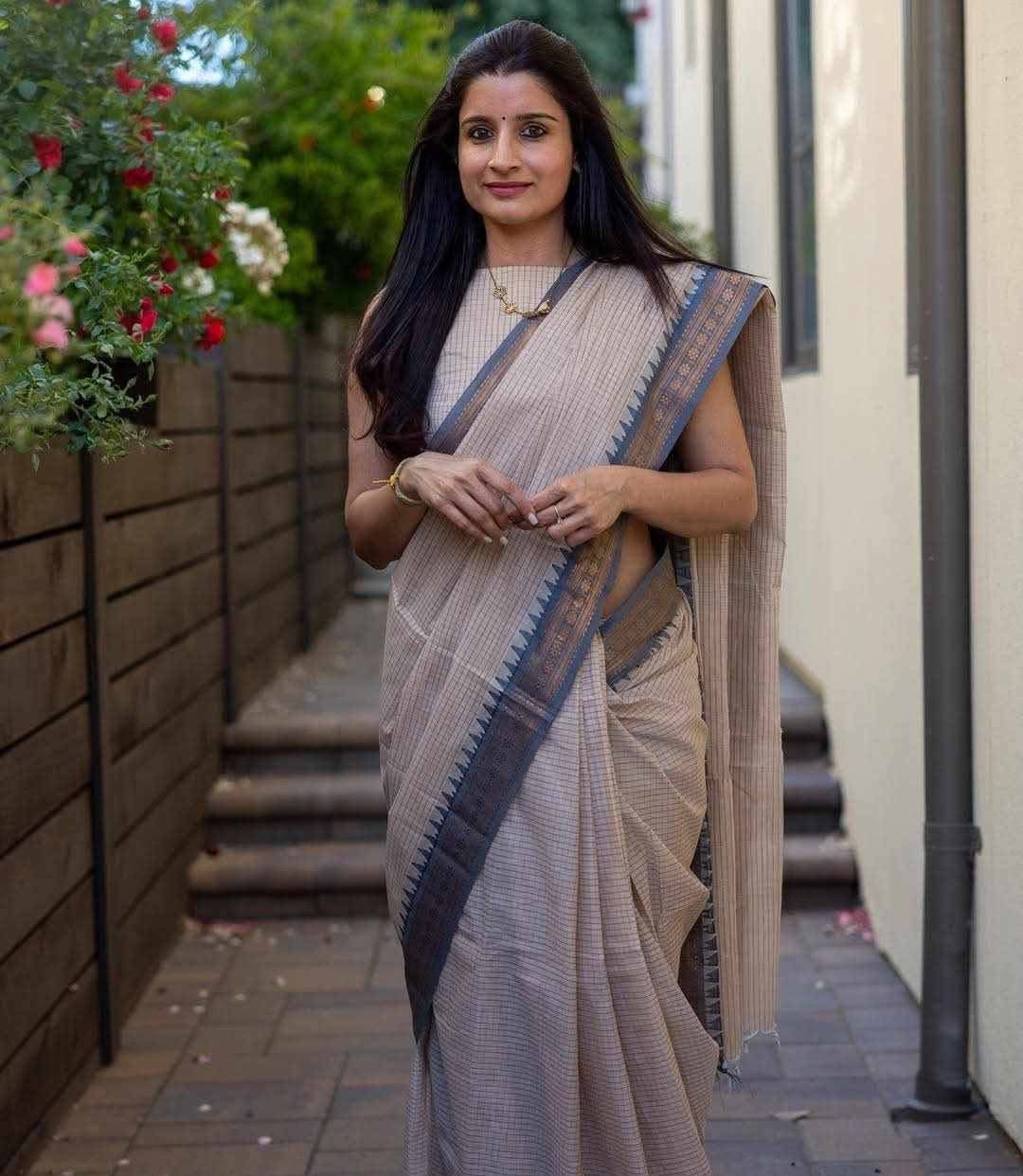 Pure Cotton Tangail Woven Saree (P-