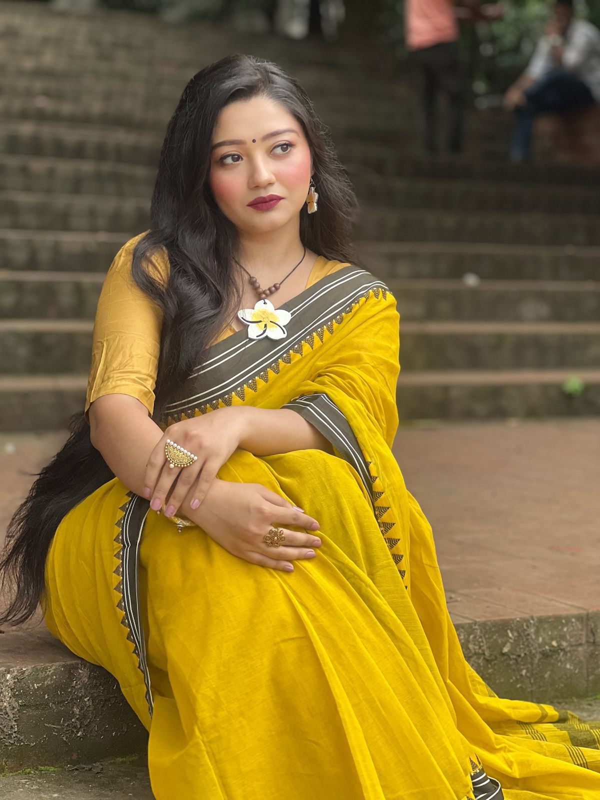 Pure Cotton Tangail Woven Saree  (P-2946)